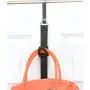 Perfect Curve BragRack18 Over-The-Door Purse Organizer, Two Straps, Holds Up To 18 Bags, Black