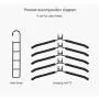 DDSKY 2-Pack 5 in 1 Anti-Slip EVA Metal Clothes Hanger Multi-Layered Clothing Hangers for Hanging Closet Storage Space Saving Organizer