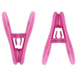 Kadiss Hanger Clips 30 Pack, Multi-Purpose Hanger Clips for Hangers, Hot Pink Finger Clips for Plastic Clothes Hangers, Pants Hangers Clips