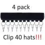 LEKUSHA 4 Pack Cap Organizer Hanger, 10 Baseball Cap Holder, Hat Organizer for Closet - Change Your Cloth Hanger to Cap Organizer Hanger - Keep Your Hats Cleaner Than a Hat Rack - Black LEKUSHA 4 Pack Cap Organizer Hanger, 10 Baseball Cap Holder, Hat Organizer for Closet - Change Your Cloth Hanger to Cap Organizer Hanger - Keep Your Hats Cleaner Than a Hat Rack - Black
