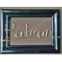 BATMAN Wire Picture Frame - BATMAN Wall Hanger - Twisted Wire Batman - Gold and Black Batman