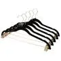 OnCloud-7 Black Velvet Hangers with Clips 20 Pack, Non Slip Pants and Skirt Hangers with Rose Gold Hooks OnCloud-7 Black Velvet Hangers with Clips 20 Pack, Non Slip Pants and Skirt Hangers with Rose Gold Hooks