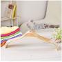 DNJKSA 42 cm Large Wood Mens Clothes Hanger Anti Slip Suit Hanger for Clothing Wardrobe Storage Fashion Shop Display Hanger(5 Pieces/Lot)