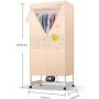 Zzmop Electric Clothes Dryer/Hanger Dryer, Household Clothes Silent air Dryer, Fast Drying, high Temperature Sterilization, Double-Layer Large Capacity - Wardrobe