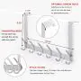 YUMORE Over The Door Hook, Stainless Steel Heavy Duty Door Hanger for Coats Robes Hats Clothes Towels, Hanging Towel Rack Organizer, Easy Install Space Saving Bathroom Hooks