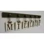 Laundry Room Sign Wall Decor Personalized Hanging Letters includes Wooden Hook Hangers and Letter Word LAUNDRY in Chocolate Brown