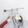 Xjyj Stainless Steel with Swing Arm Clothes Hanger 180 Degrees Folding Wall Mounted Rack Clothes Hook Clothing Hanging System Closet Storage Organizer Heavy Duty Drying Rack Hanger (2 Pack)