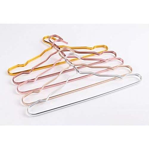 KYCPTNFJ 10 pcs Aluminum Alloy Clothes Hanger Adult Non-Slip Windproof Strong Metal Shirt Trouser Coat Hanger