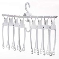 zxb Multifunctional Hanger Plastic Storage Folding Clothes Rack Magic Dryer Support Indoor Shrinkage Underwear