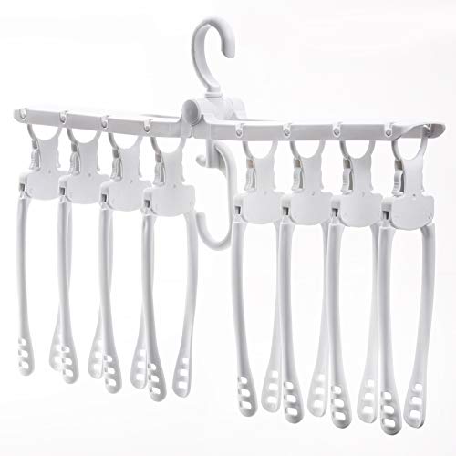 zxb Multifunctional Hanger Plastic Storage Folding Clothes Rack Magic Dryer Support Indoor Shrinkage Underwear