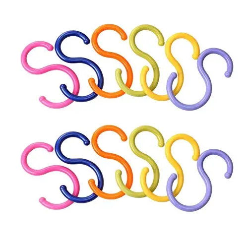 24pcs(4 Packs) S Shaped Colorded Plastic Hanging Hooks,Shirt/Towel/Dress/Clothes Hanger Hook Home Kitchen Accessories (24) 24pcs(4 Packs) S Shaped Colorded Plastic Hanging Hooks,Shirt/Towel/Dress/Clothes Hanger Hook Home Kitchen Accessories (24)