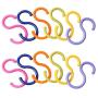 12pcs(2 Packs) S Shaped Colorded Plastic Hanging Hooks,Shirt/Towel/Dress/Clothes Hanger Hook Home Kitchen Accessories (12)