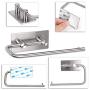 Sumnacon Stainless Steel Toilet Roll Paper Holder 3M Self Adhesive, Rustproof Bathroom Kitchen Tissue Holder Towel Hanger Hook Wall Mount(Black)