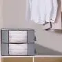 Awekris Foldable Storage Bag, Set of 3 Large Foldable Clothes Organizer, Clear Window & Carry Handles, Great for Clothes, Blankets, Closets, Bedrooms and More (Grey) Awekris Foldable Storage Bag, Set of 3 Large Foldable Clothes Organizer, Clear Window & Carry Handles, Great for Clothes, Blankets, Closets, Bedrooms and More (Grey)