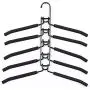 MEYUEWAL Detachable 5 Velvet Hangers Space Saving Hangers for Clothes Stainless Steel Non-Slip Foam Padded Clothing Hangers Metal Closet Storage Organizer for Pants Shirts Jeans Trousers 5-Tier Black MEYUEWAL Detachable 5 Velvet Hangers Space Saving Hangers for Clothes Stainless Steel Non-Slip Foam Padded Clothing Hangers Metal Closet Storage Organizer for Pants Shirts Jeans Trousers 5-Tier Black