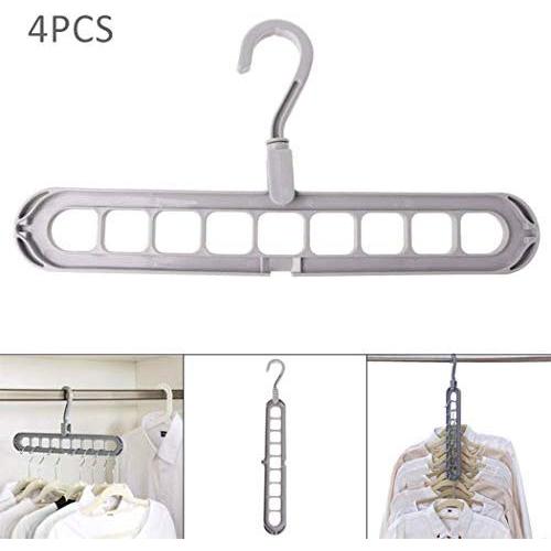 GothicBride Multifunctional Magic Hangers Nine Holes Magic Hangers Space Saving Clothes Hangers Closet Organizer Hanger with Sturdy Plastic for Heavy Clothes…