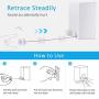 4.2M Stainless Steel Retractable Clothesline Indoor Clothes Hanger Drying Rack Travel Accessories, White