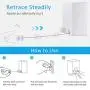 4.2M Stainless Steel Retractable Clothesline Indoor Clothes Hanger Drying Rack Travel Accessories, White 4.2M Stainless Steel Retractable Clothesline Indoor Clothes Hanger Drying Rack Travel Accessories, White