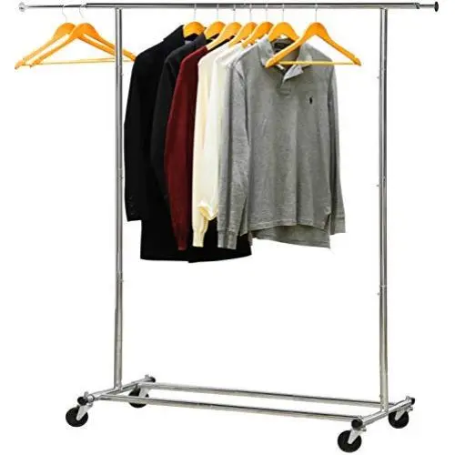 Simple Houseware Heavy Duty Clothing Garment Rack, Chrome Simple Houseware Heavy Duty Clothing Garment Rack, Chrome
