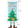 STOBOK Christmas Hanging Decoration Xmas Tree Wreath Ornament Cloth Outdoor Indoor Merry Christmas Door Hanger Porch Sign Holiday Party Supplies (Random Style)