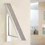 Yillsen Folding Wall Mounted Retractable Clothes Hanger, Aluminum Folding Drying Coat Racks Home Storage Organiser Space Saver for Laundry Room - Silver