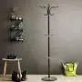 yaya Coat Rack Iron Art Floor Standing Coat Racks Bedroom Clothes Hanger Living Room Clothing Hats Bags Hanging Storage Shelf Rack Coat Hook (Color : Black)