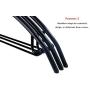 VANORIG Deluxe Hanger Clothes Hanger Durable High Manganese Steel Hangers PVC Resin Coating Clothing Hanger,Pack of 5 (White)