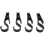 Vpang Super Strong Black Plastic Clever Clips Laundry Hooks Clothes Pins Hanging Clips for Home Office Workshop Travel, Pack of 10