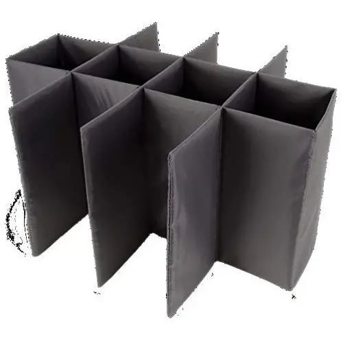 meori Accessory for Classic Medium Foldable Boxes 12 Slots Smoke Grey Grocery Shopping Wine Tasting Bottle Insert M