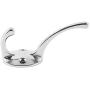 Misszone 10 PCS Dual Coat Hook Single Large Wall Mounted Robe Hat Clothes Towel Hanger for Bathroom Kitchen Bedroom (Silver)