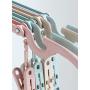 Exclen 4 Pcs Travel Folding Hanger Plastic Portable Outdoor Travel Clothes Support Sun Socks Rack Mini Drying Rack with Clip (Colorful)