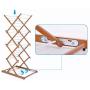 QFFL New Wooden Folding Clothes Airer Telescopic Drying Rack for Bedroom Living Room Bathroom Hanging Towel Clothes 63x131cm/24.8x51.7 Inch Hangers