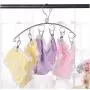 2pcs Hangers Clothes Hanger Stainless Steel 6 Clips Airing Rack Multi-Functional Windproof Clothes Rack Underwear Rack Sock Clip Hang 2pcs Hangers Clothes Hanger Stainless Steel 6 Clips Airing Rack Multi-Functional Windproof Clothes Rack Underwear Rack Sock Clip Hang
