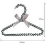 SAASNY Standard Hangers,Children Kids Pearl Beaded Bowknot Clothes Hangers with Trouser Bar Hangers,（Pack of 30） Black Ideal for Home and Shops