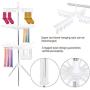Wakects Stainless Steel Clothes Drying Rack, Collapsible Portable Tripod Clothes Hanger Garment Tree for Hanging Laundry, Towels, Socks