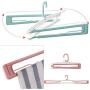 5pcs Random Color Space Saving Coat Clothes Hangers Non Slip Slim-Line Soft Extension Clothing Hotel, Home, etc. Hangers