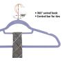 SONGMICS Velvet Hangers, 50 Pack, Non-Slip Clothes Hanger with Rose Gold Color Swivel Hook, 0.2” Thick and Space Saving, 17.7” Wide for Coat, Shirt, Dress, Trousers, Ties, Light Purple UCRF21PL50