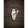 Simple Small Wall Hook/Cast Iron Hanger/Antique White or Pick Color/Distressed Rustic Style/For Bathroom Towels, Keys, Robes, Purses
