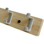 NIKKY HOME Wall Mounted Coat Rack Hanger Dual Hooks for Bags Clothes in Hallway Entryway Bedroom Bathroom 4 Hooks, Natural Color