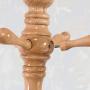 Cxjff Floor Standing Coat Rack Clothes Hat Stand Hanger Solid Wooden 3 Feet 12 Hooks, Wood Color, 50 50 180CM (Size : 5050180CM)