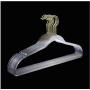 10pcs Random Color Non-Slip Hangers Transparent Hanger Plastic Clothes Hanger Invisible Wardrobe Hanger