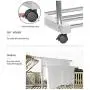 CONBOLA Heavy Duty Clothes Rolling Rack, Adjustable Double Rods Garment Hanging Stand with Shelves on Wheels for Drying Hanging Clothes Aluminum Alloy (Silver) CONBOLA Heavy Duty Clothes Rolling Rack, Adjustable Double Rods Garment Hanging Stand with Shelves on Wheels for Drying Hanging Clothes Aluminum Alloy (Silver)
