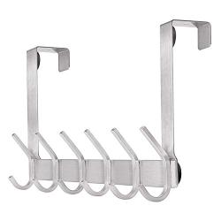 Kernorv Over The Door Hook for Clothes, Sturdy Heavy Duty Over The Door Hanger 12 Hooks for Clothes,Towels,Hats,Coats,Backpacks, Bag, Robe,Wigs,Shower in Bathroom,Living Room, Kitchen and Garage