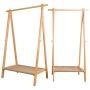 WYQSZ Coat Rack - Solid Wood Coat Rack Floor Bedroom Living Room Hanger Simple Folding Wooden Clothes Rack - Coat Rack 8563 (Size : S)