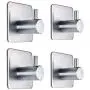 Adhesive Hooks Heavy Duty Wall Hooks Waterproof Stainless Steel Hooks for Hanging Coat, Hat,Towel Robe Hook Rack Wall Mount- Bathroom and Bedroom 4-Packs Adhesive Hooks Heavy Duty Wall Hooks Waterproof Stainless Steel Hooks for Hanging Coat, Hat,Towel Robe Hook Rack Wall Mount- Bathroom and Bedroom 4-Packs