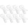 Beach Towel Clips Clothes Pegs Pins Clothing Hanger Clamp, 8 Pack Eunion Jumbo Size Clips for Quilt, Beach Chair, Pool Loungers, Clear White
