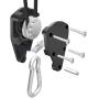 iPower GLROPEX2 2-Pair 1/8 Inch 8-Feet Long Heavy Duty Adjustable Rope Clip Hanger (150lbs Weight Capacity) Reinforced Metal, 2 Pack, Black (Renewed)
