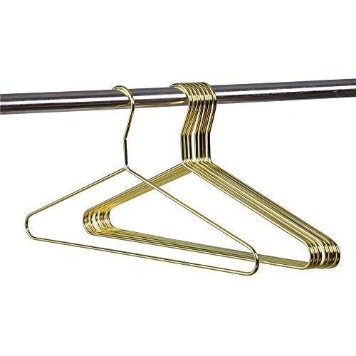 Quality Junior/Petite Gold Modern Heavy Duty Metal Hangers ? Clothing Thin Compact 14" Hanger ? Coated Metal Hangers for Wardrobe (Petite/Teens Size)