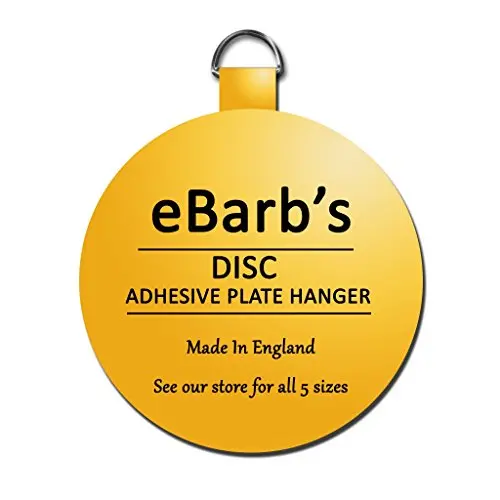 eBarbs &quotThe Original" English Plate Hanger Disc Kit--Quantity of FOUR of the 5 Inch Discs Plus 6 Hooks and Nails