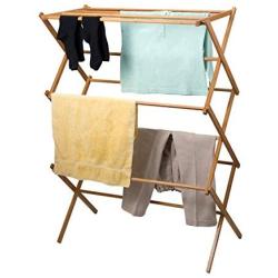 Home-it clothes drying rack - Bamboo Wooden clothes rack  - heavy duty cloth drying stand